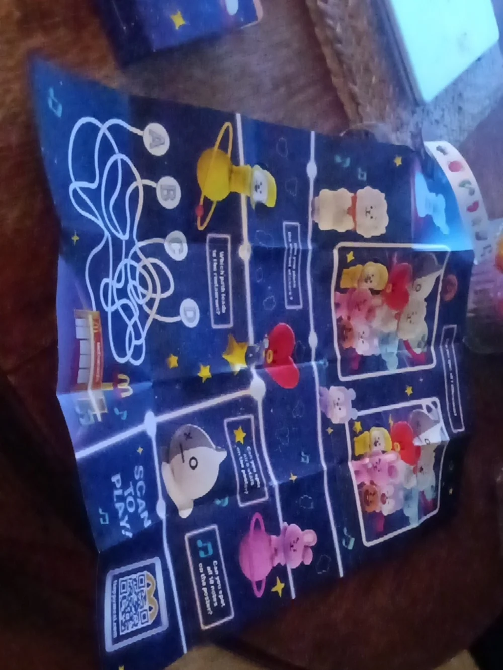 McDonald's Collectible Plush Poster - Blue, Yellow, Pink, Red, White
